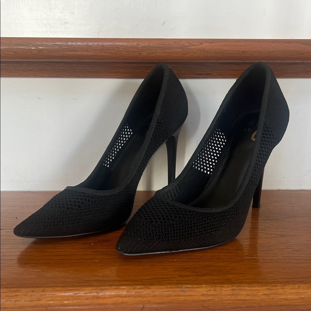 Mix No. 6 Elegant Black Mesh Heels